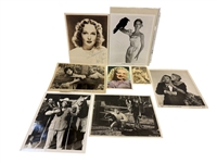 (8) Hollywood Photos Including 4 Autographs; Tippi Hedron, Betty Grable