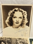 (8) Hollywood Photos Including 4 Autographs; Tippi Hedron, Betty Grable