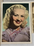 (8) Hollywood Photos Including 4 Autographs; Tippi Hedron, Betty Grable