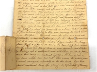 Hand Written Letter Anecdote About Massive Squirrel Hunt in 1823
