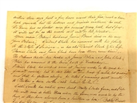 Hand Written Letter Anecdote About Massive Squirrel Hunt in 1823