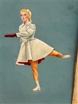 (5) Edward Dobrotka Hand Painted Sketches Ice Skaters, Auto Race and Expression Studies
