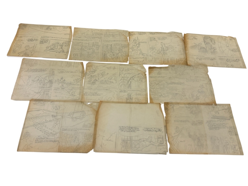 Edward Dobrotka Superman Pencil Sketches on Paper