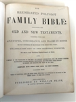 Family Bible 1869 Full Ornate Tool Leather Boards