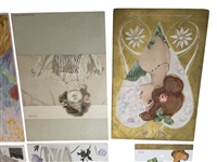 (10) Raphael Kirchner Illustrated Art Nouveau Postcards