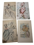 (10) Art Nouveau Postcards; Henri Boutet, Cocorico, Hand Tinted, Women's Fashion