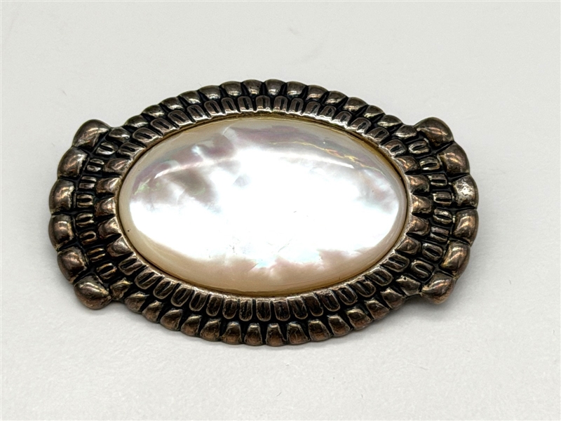 Carolyn Pollack Sterling Silver and Mother of Pearl Brooch