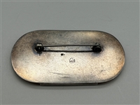 Great Falls Metal Works Modernist Sterling Silver Onyx Brooch