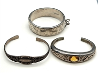 (3) Sterling Silver Bracelets; Lunt, Tracey, RPH