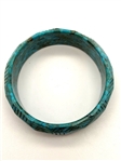 Rare Molded Turquoise Bangle Bracelet