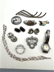 Large Group of Sterling Silver Jewelry
