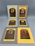 (6) Autographed Hall Of Fame Induction Postcards: Lopez, Lemon, Mize, Coveleski, Kiner, Averill