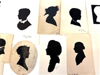 (37) Hand Cut Signed Silhouettes