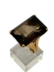 18k Gold Smoky Quartz Statement Ring
