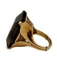 18k Gold Smoky Quartz Statement Ring