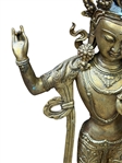 Large Brass Deity Sculpture of Padmapani Holder of the Lotus