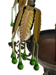 Victorian Art Nouveau Epergne Drop Dangle Centerpiece Table Lamp
