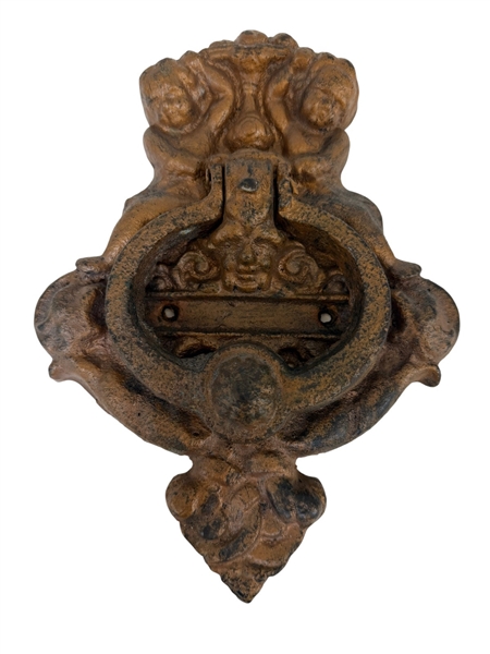 Cast Iron Door Knocker With North Face Effigy