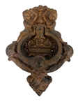 Cast Iron Door Knocker With North Face Effigy
