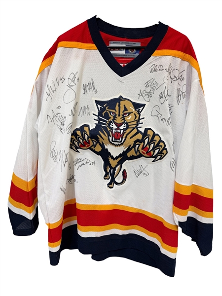 Florida Panthers Team Signed Hockey Jersey