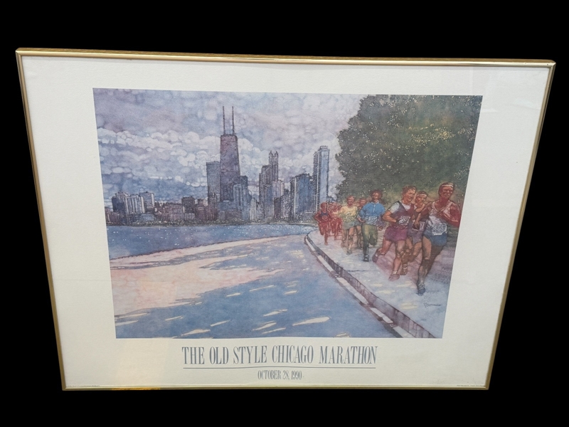 "The Old Style Chicago Marathon" Poster 1990