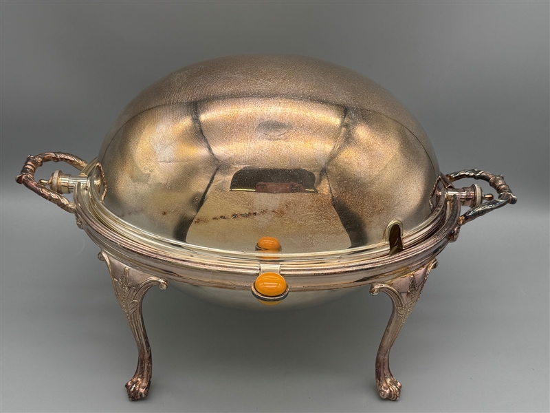Sheffield Embassy Hinged Casserole Silverplate Dish With Bakelite Handle