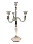 3-Arm Center Top Crystal Candelabra