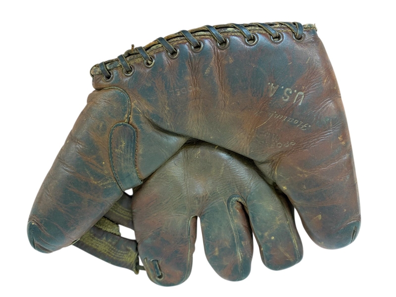 RARE 1930s-1940s Rawlings Left Handed Baseball Glove Professional Model H
