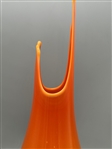 L.E. Smith Orange Bittersweet Mid Century Art Glass Vase