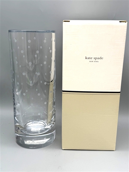Kate Spade Larabee Dot Flower Crystal Vase in Original Box