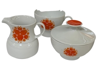 Thomas Germany Luncheon Tea Set Pinwheel Orange