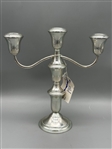 Pair Weighted Sterling Silver Candelabras Schweitzer Silver Corp. 1950s-1960s