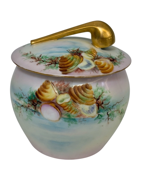 T & V Limoges Porcelain Tobacco Jar