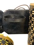 (3) Mid Century Modern Fiberglass Insert Shade Wall Sconces