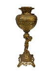 Brass Figural Lamp with Putti Detail