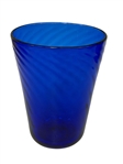 (11) Signed Hand Blown Cobalt Drinking Set 