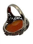 14k White Gold Ring with Cameo