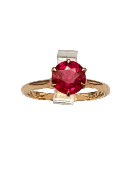 14k Gold Ring Solitaire Ruby