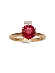 14k Gold Ring Solitaire Ruby