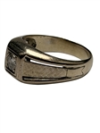 14k White Gold Ring with Solitaire Diamond