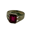 14k Gold Art Deco Ruby Ring