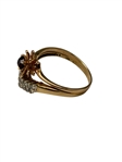 14k Gold Ring with Ruby and Diamonds