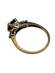 14k White Gold Ring with 3 Round Diamonds
