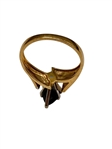 14k Gold Ring with Marquis Cut Sapphire
