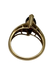 14k Gold Ring with Garnets and Diamonds