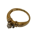 (2) 14k Gold Diamond Rings