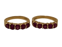 (2) 10k Gold Ruby Rings