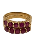 (2) 10k Gold Ruby Rings