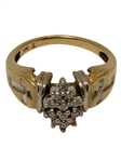 (3) 10k Gold Rings with Diamonds
