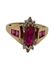 (2) 10k Gold Rings with Rubies